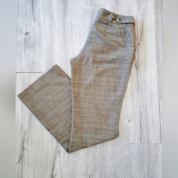 💚5/$25 Mossimo Plaid Neutral Trouser Dress Pants Size 2 - Picture 1 of 8